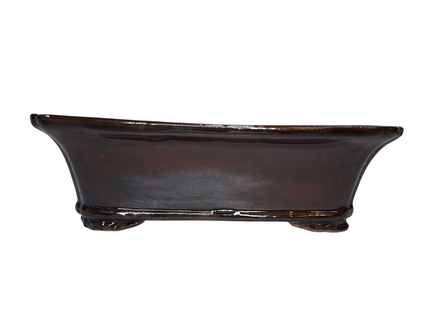 Glazed Ceramic Planter - Brown