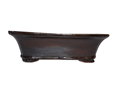 Glazed Ceramic Planter - Brown