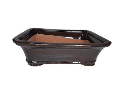 Glazed Ceramic Planter - Brown