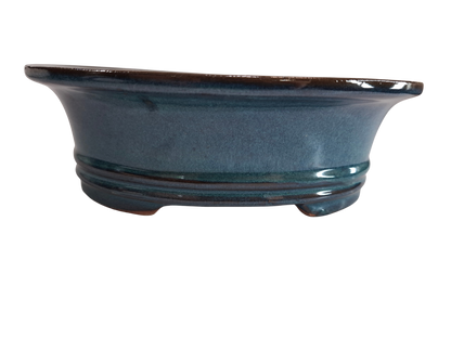 Glazed Ceramic Planter - Light Blue