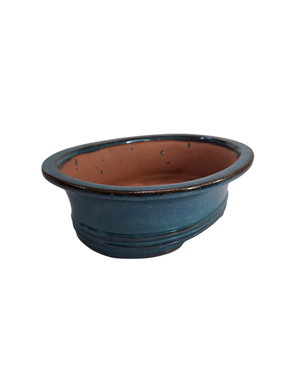 Glazed Ceramic Planter - Light Blue