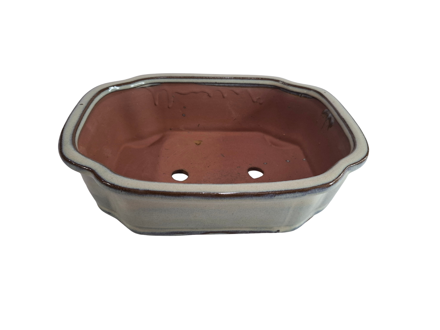 Glazed Ceramic Planter - White